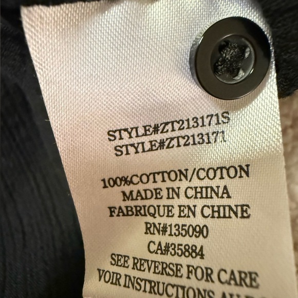 Z Supply Midnight Black Lalo Gauze Button Front Shirt - Picture 10 of 11